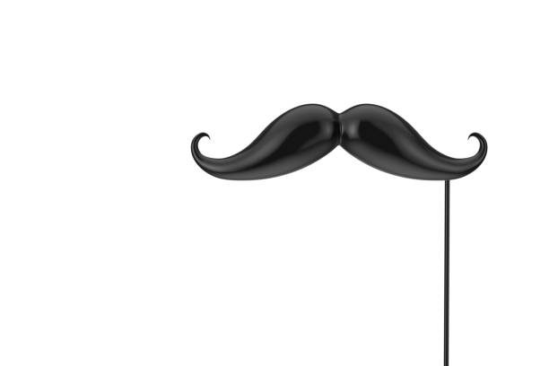 istock Black Masquerade Mustaches on stick Mask. 3d Rendering 1315170833