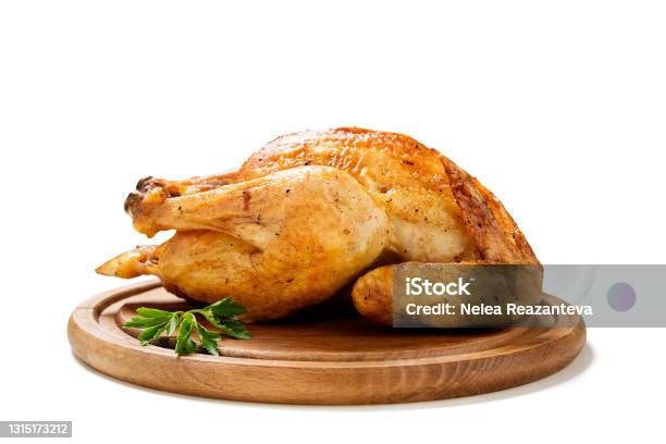 Whole Roasted Chicken Stock Photo - Download Image Now - Chicken Meat, Turkey Meat, Roast Chicken