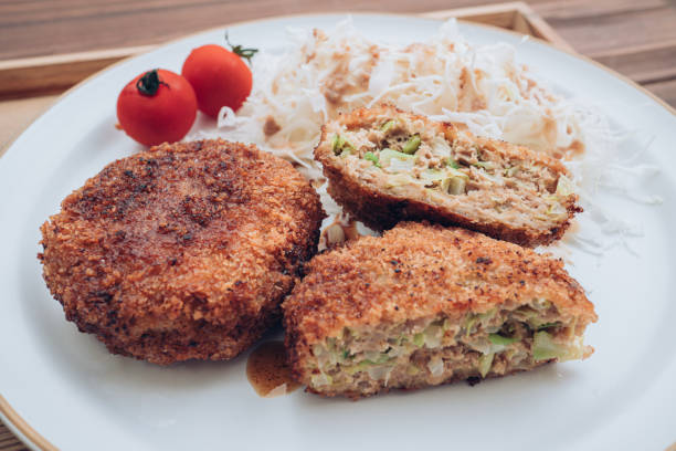 Japanese minced pork and cabbage cutlet