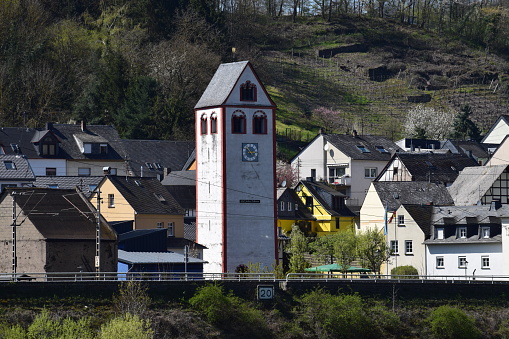 village Lehmen with the white tower