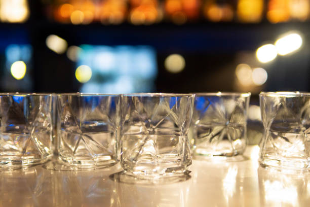 istock Drinking glasses on the bar counter 1315188841
