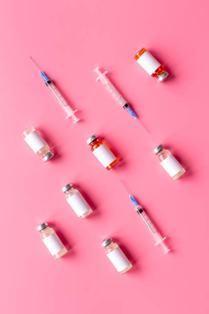 istock Vaccination concept. Vaccine vial dose with with syringe 1315190938