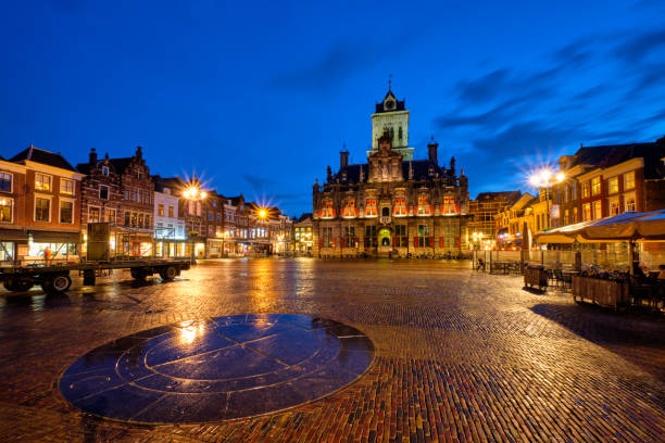 istock Delft Market Square Markt in the evening. Delfth, Netherlands 1315192975