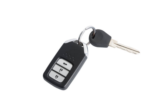 istock New car wave key with remote control on white background, isolated. 1315194561
