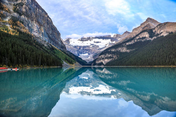istock Lake Louise like a mirror 1315199260