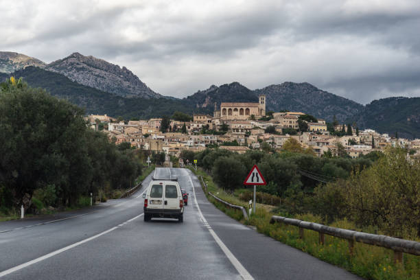Road to Petra on balearic island Mallorca. Spain, November 2016