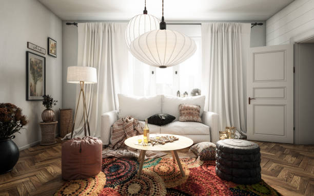 istock Cozy Scandinavian Style Living Room 1315212092