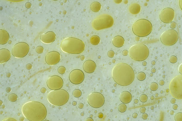 istock Abstract background with golden-yellow oil drops 1315213862