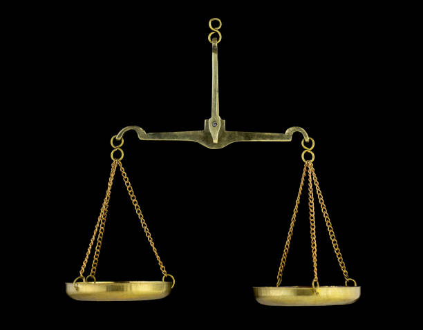 Isolated image of scales close up on black background