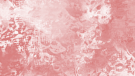 Pink Rose Gold White Marble Grunge Background Abstract Pale Pink Millennial Dusty Art Marbling Ink Spray Messy Paint Watercolor Oil Acrylic Imitation Pattern Distorted Toned Macro Photography Design template for presentation, flyer, card, poster, brochure, banner