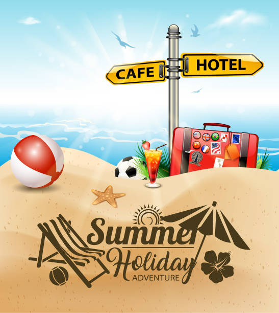 summer invitation Drawing of vector new season placard. Created by illustrator CS6. This file of transparent. inflatable soccer balls stock illustrations
