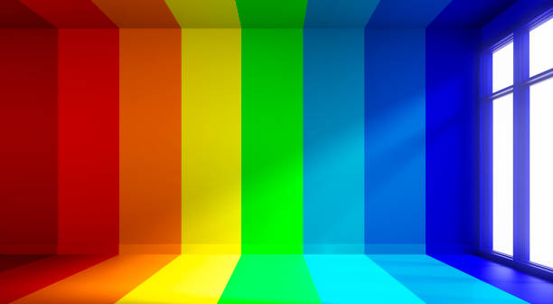 istock Colorful rainbow striped and room 1315219516