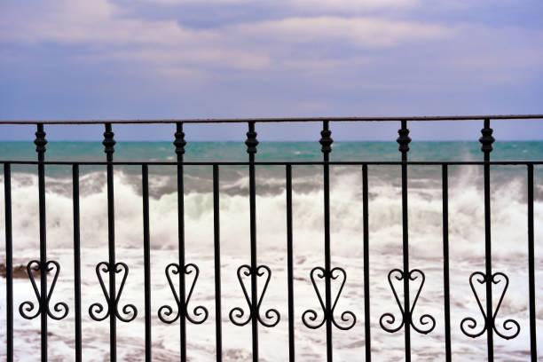 the rough sea at marzamemi Sicily Italy