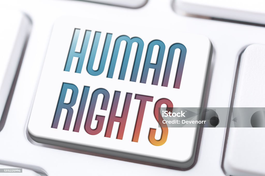 Human Rights Written On A Keyboard Button Human Rights Written On Keyboard Button Abuse Stock Photo