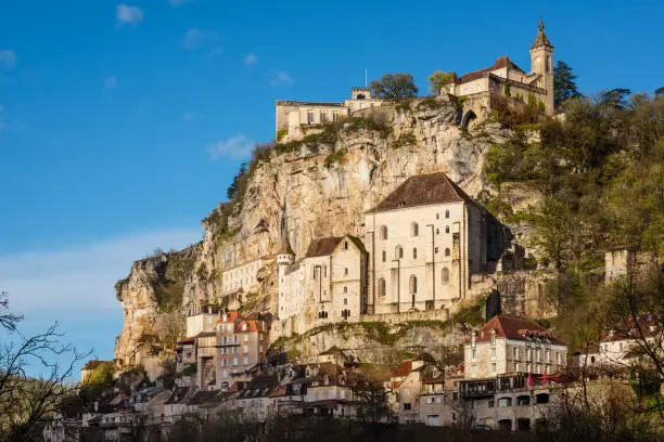 Rocamadour village, France, is one of France's most important tourist destinations. Rocamadour is a UNESCO World Heritage Site as part of the pilgrim route of the Way of Saint James.