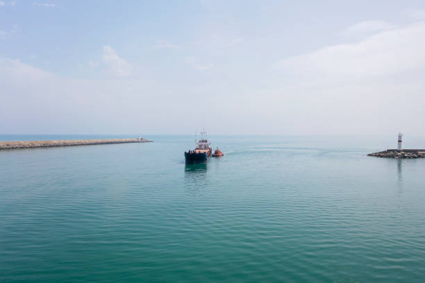 istock Aerial view of Cargo Ship Vessel in transit. 1315231956