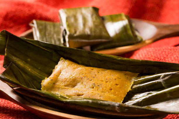 istock Abara, African food on banana leaf 1315233967