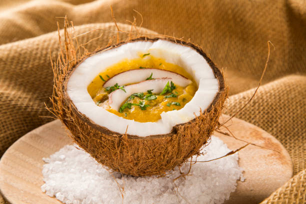 istock Sururu soup inside a coconut. Brazilian dish. 1315234791
