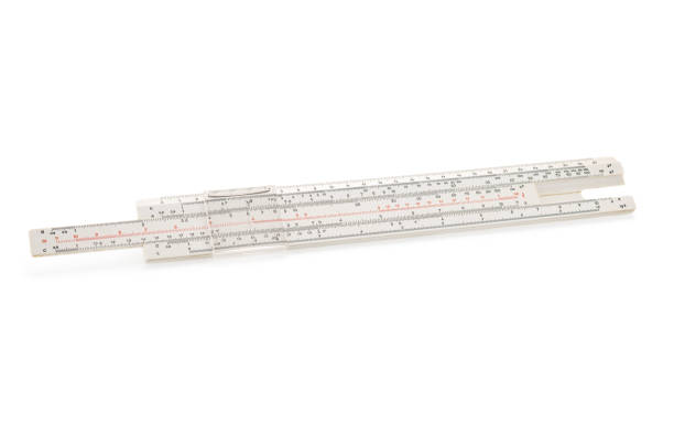 istock Vintage logarithm ruler isolated on white background 1315237387