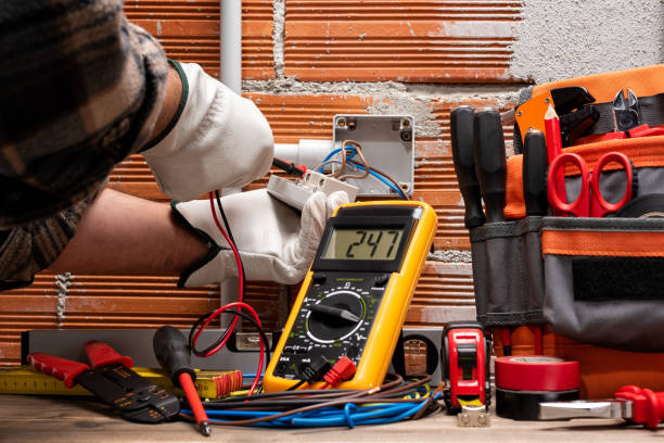 istock Electrician at work on a residential electrical system. Electricity. 1315243479
