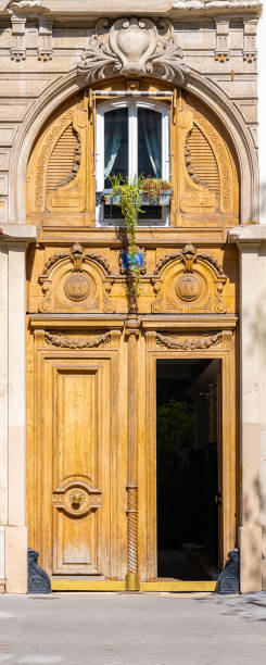 istock Paris, an ancient wooden door 1315246120