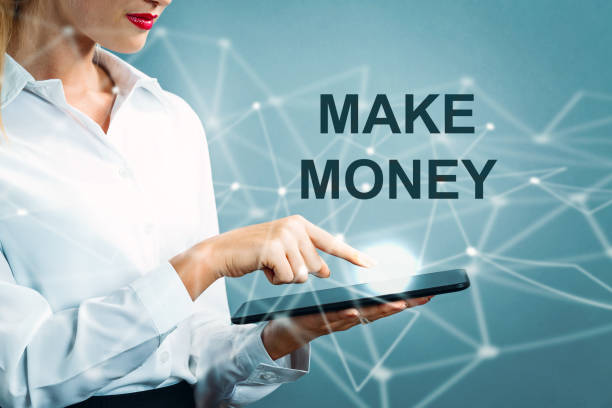 istock Make Money text with business woman 1315246961