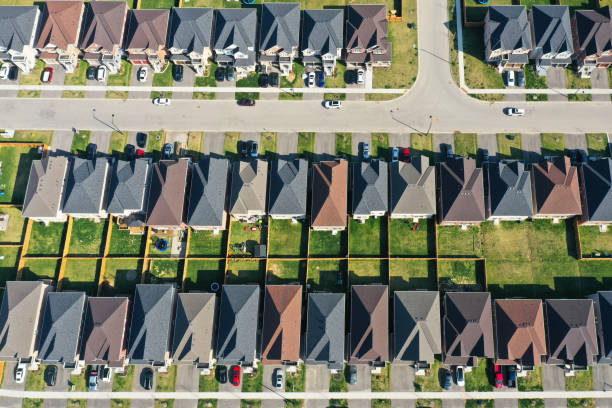 istock Aerial looking down on a new subdivision 1315248965