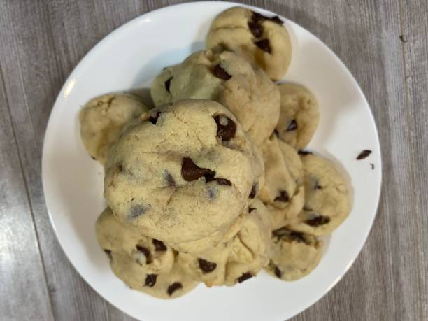 istock A plate stacked with chocolate chip cookies 1315255839