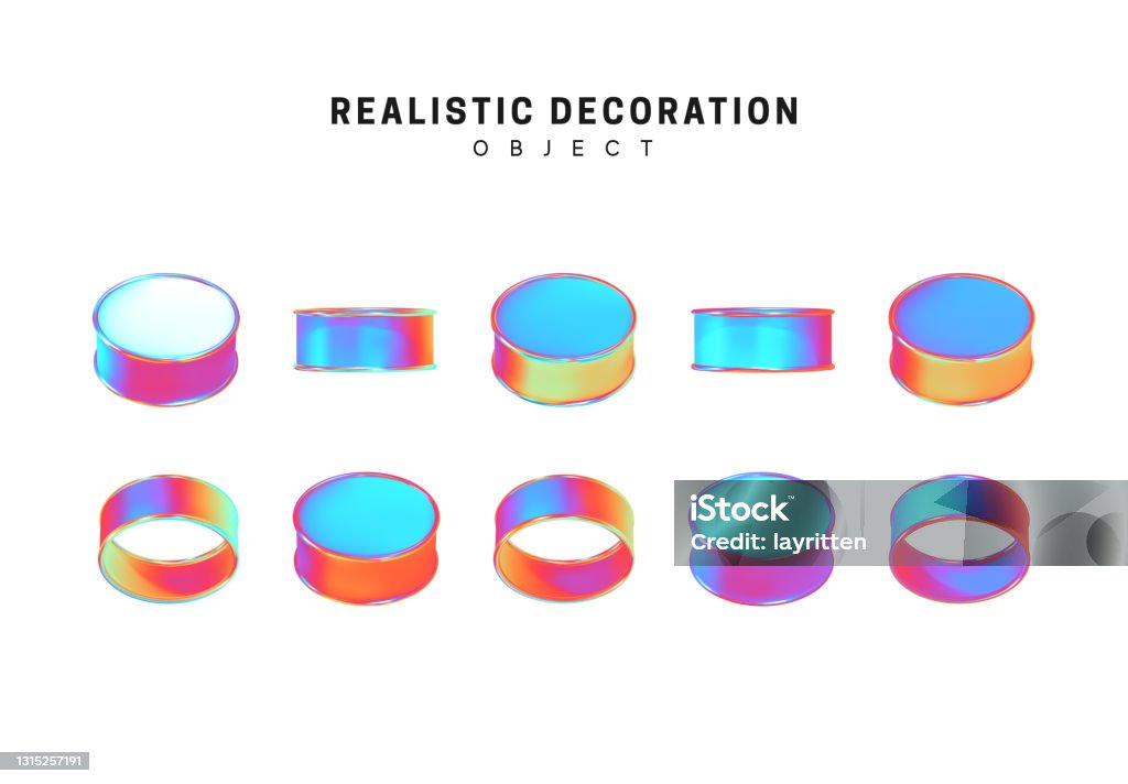 Relistic Object Realistic 3d Objects Stock Illustration - Download Image Now - Blue ...