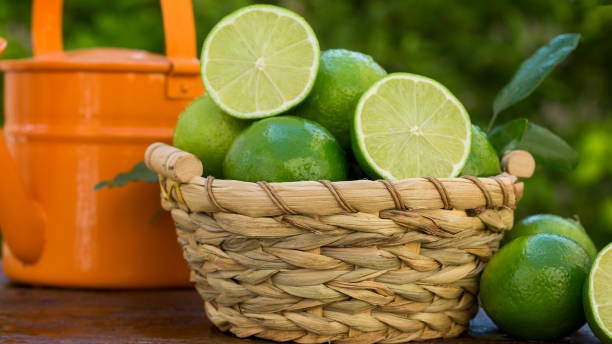 istock Sweet fresh lemon in natural light on old wood 1315260597
