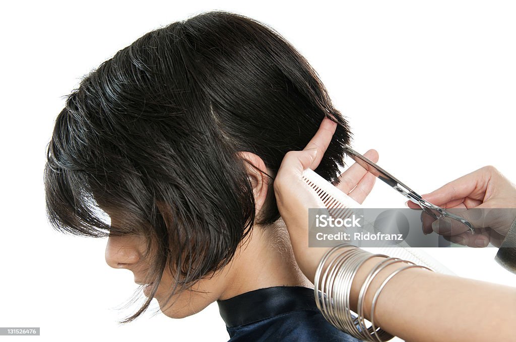 Coiffeur coupe de cheveux - Photo de Couper libre de droits