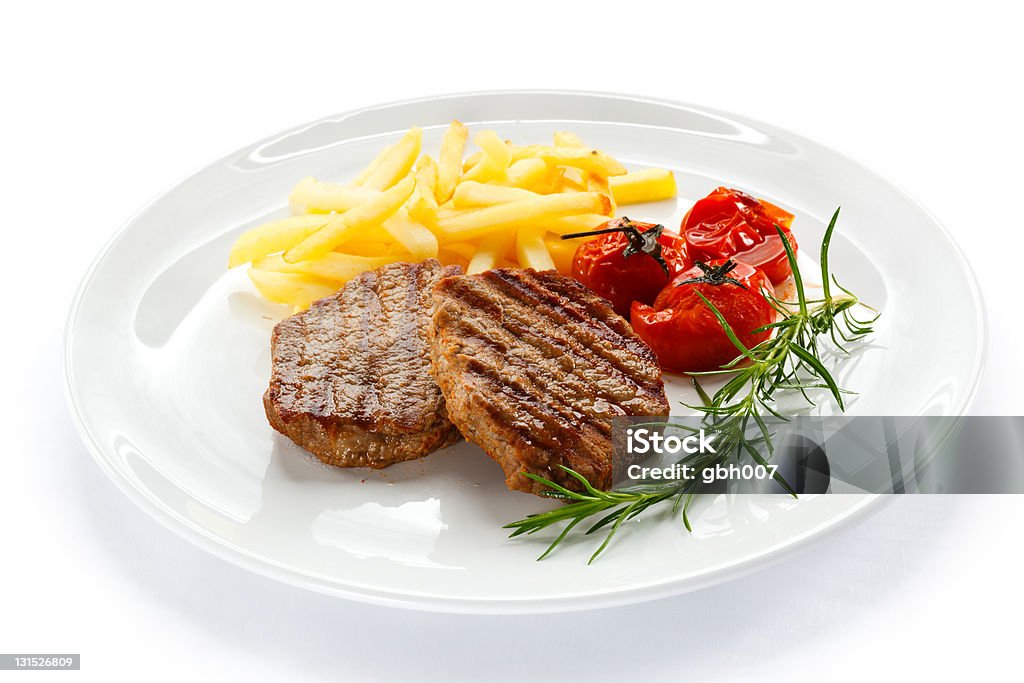 Carne e legumes grelhados - Foto de stock de Alecrim royalty-free