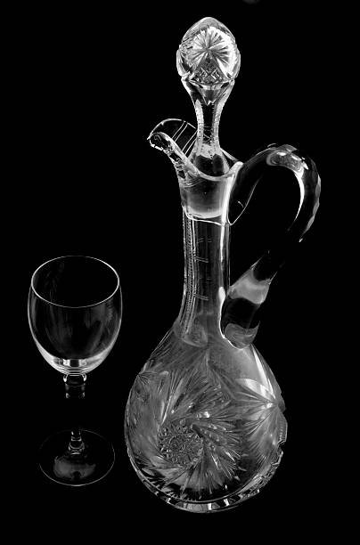 istock Vintage decanter with wine glass 131527525