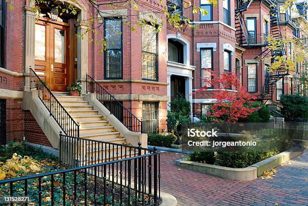 Back Bay Fassaden Stockfoto und mehr Bilder von Boston - Boston, Wohnviertel, Stadt