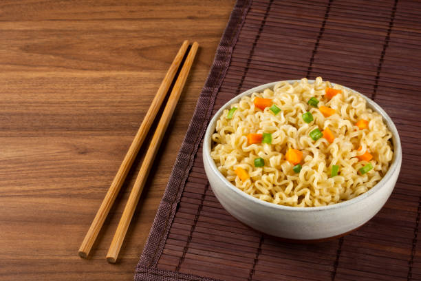 istock Bowl with instant noodles on the table. 1315284090