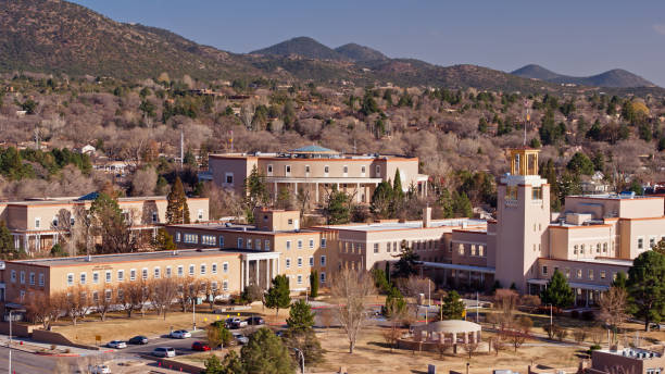 istock Santa Fe State Capitol Building - Aerial 1315286445