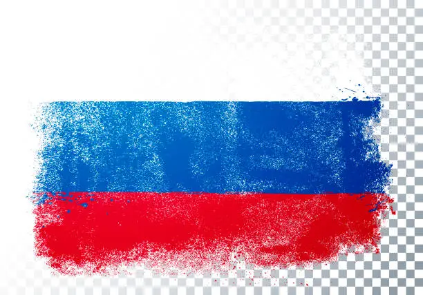 Vector illustration of Vector Illustration Distortion Grunge Flag Of Russia