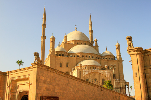 The Citadel of Cairo or Citadel of Saladin with blue sky, Cairo, Egypt