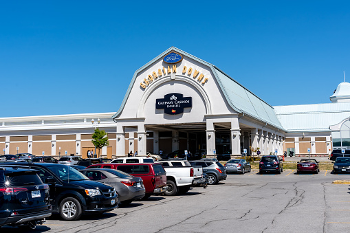 Innisfil, Ontario, Canada - August 4, 2019:  Gateway Casinos Innisfil building in  Innisfil, Ontario, Canada. Gateway Casinos and Entertainment is a Canadian gaming and entertainment operator.