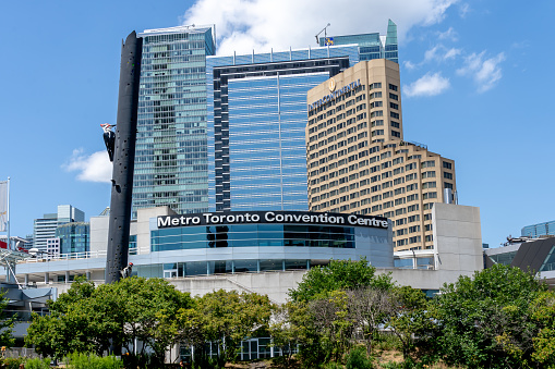 Toronto, Canada - July 31, 2019: Metro Toronto Convention Centre in Toronto, Canada.