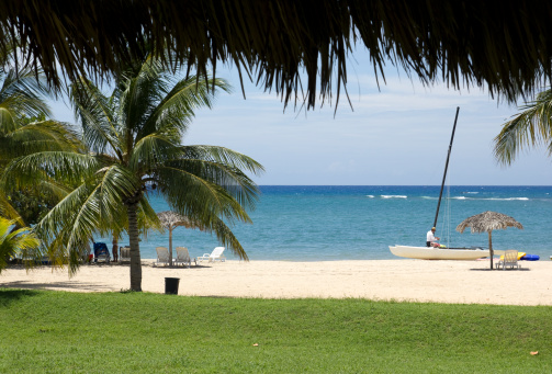 Caribbean beach. Typical tropical vacation. Cuba