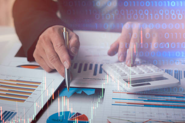 istock Business people or accountants are analyzing graphs on finance, investment, graph chart business strategy ideas, data analysis technology. 1315302223
