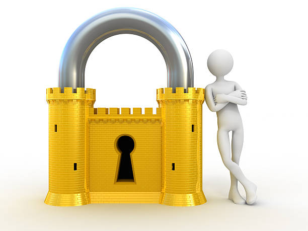 zuverlässige security system - fort castle reliability lock stock-fotos und bilder