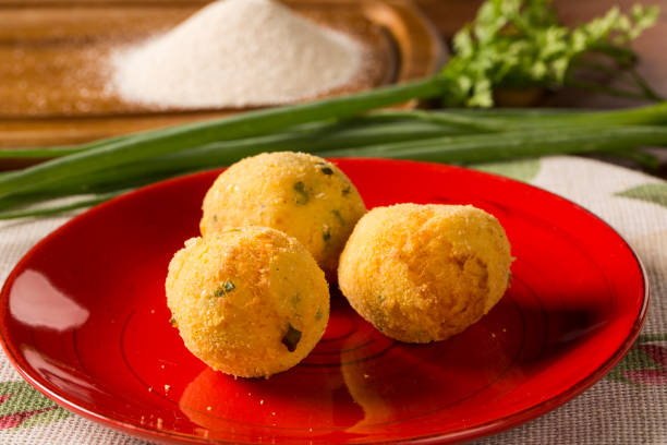 istock balls manioc fried garnished with parsley (Selective Focus, Focus on the front) 1315304747