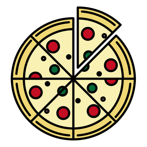 pizza restaurant icon style illustration pizza restaurant icon style illustration pizza place stock illustrations