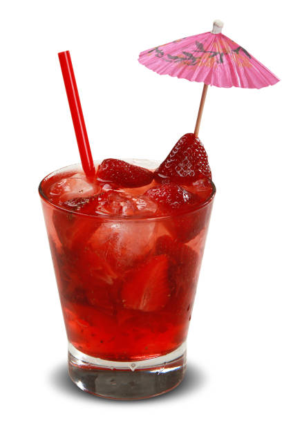 istock Fresh strawberry drink with ice isolated on white background 1315310700