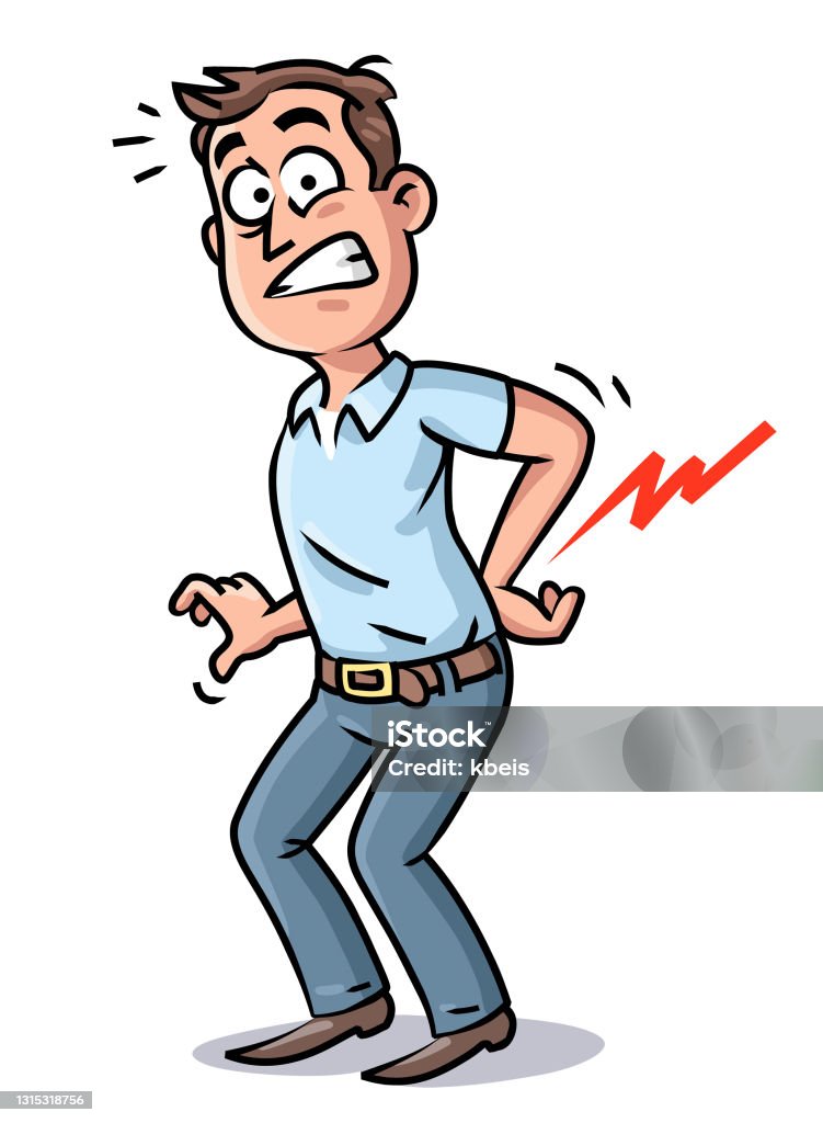 Man With Acute Lower Back Pain Stock Illustration - Download Image Now -  Backache, Physical Therapy, Joint - Body Part - iStock