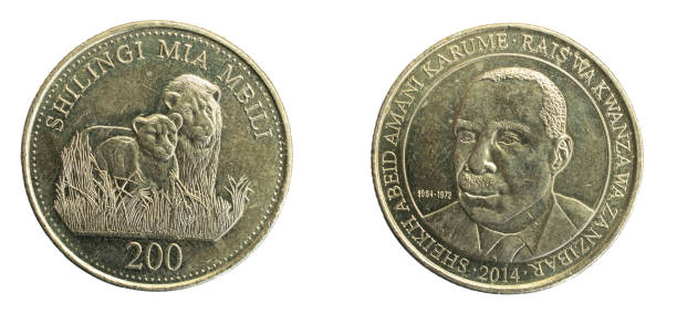 istock Zanzibar two hundred shilling coin on a white isolated background 1315326505