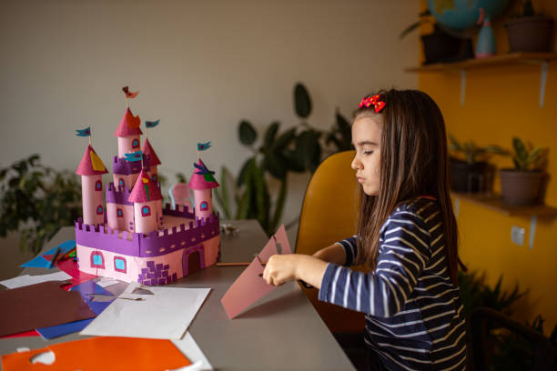 istock Cardboard paper castle kids 1315326817