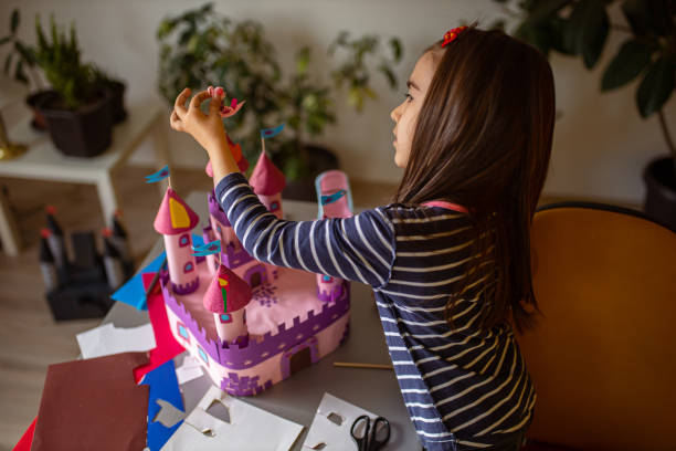 istock Cardboard paper castle kids 1315326819